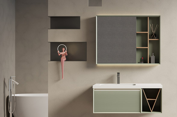 3201  实木烤漆浴室柜（镜）组合